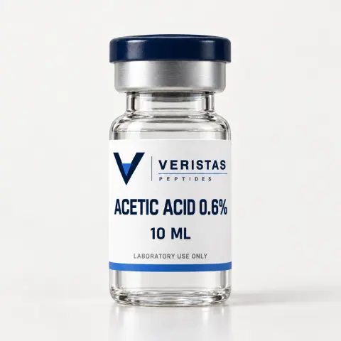 Acetic Acid 0.6% 10ml research vial, Veristas Peptides