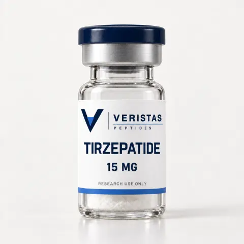 Tirzepatide 15mg research vial, Veristas Peptides