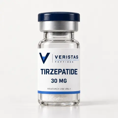 Tirzepatide 30mg research vial, Veristas Peptides